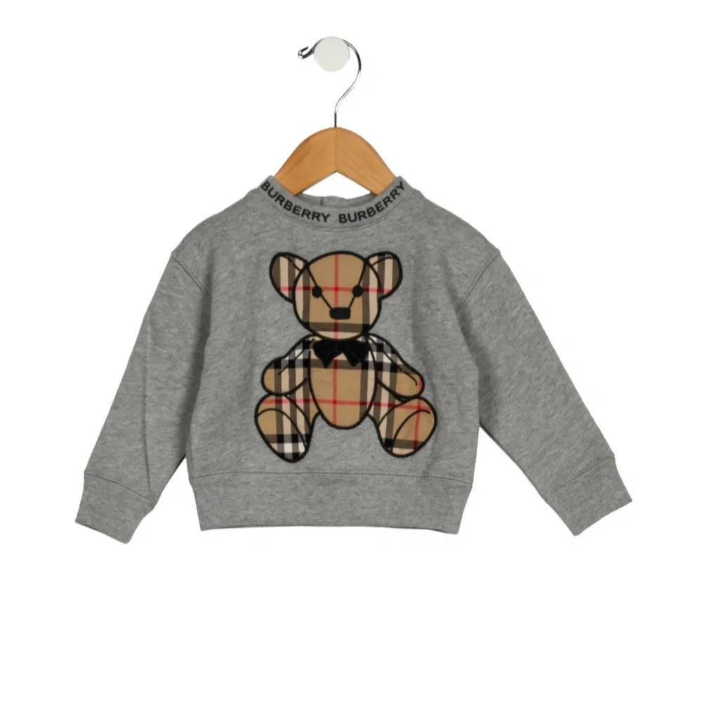 Burberry Baby Thomas Bear cotton sweater with button closure at back   12months - Picture 5 of 15